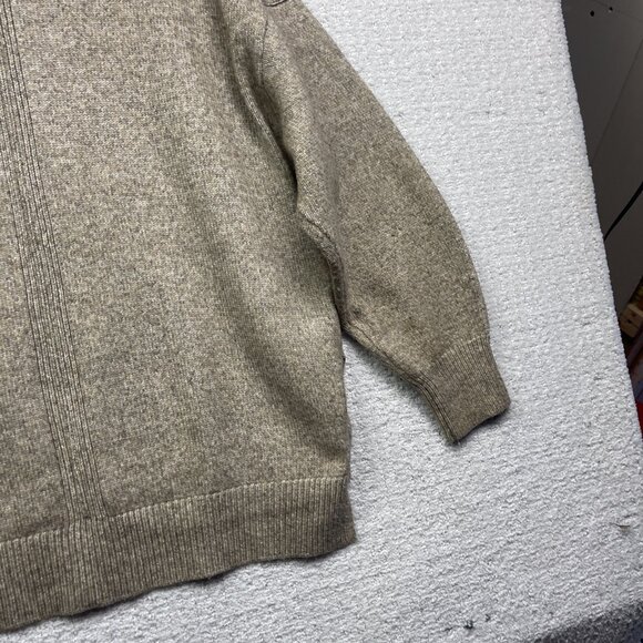 H&M Chunky Cozy Sweater Womens Sz M Mock Neck Wool Blend Brown / Beige - Picture 15 of 16